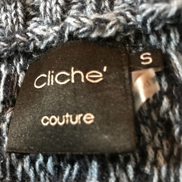 Cliche Couture Blue Cable-knit Sweater - Picture 7 of 8